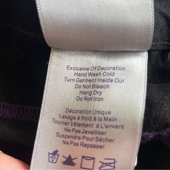 NYDJ Skinny Jeans - Black with Silver Sheen - Size 12P - Picture 10 of 13